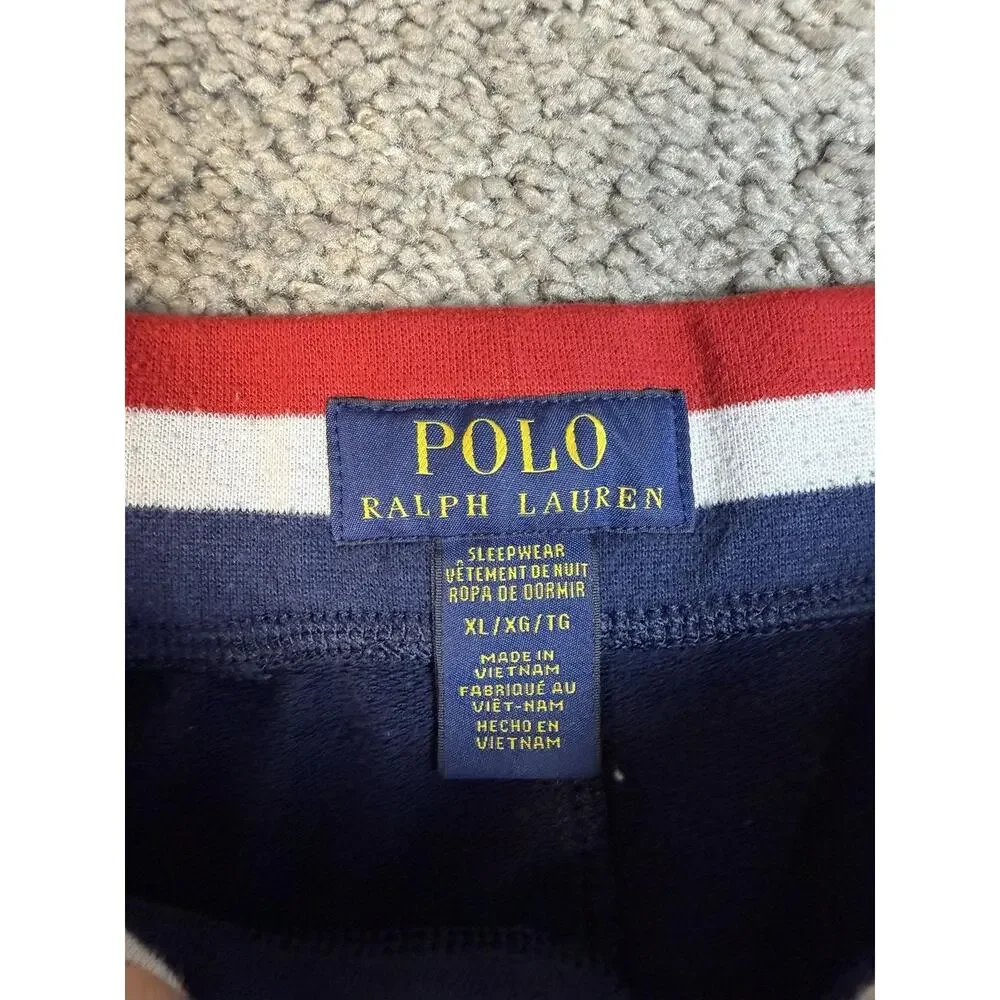 Polo Ralph Lauren Shorts Mens XL Blue Sweat Drawstring 36 Waist 11 In Inseam